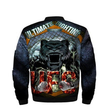 Load image into Gallery viewer, Men UFC Jackets UFC MMA Fighting Fierce Tiger Bomber Jacket Streetwear Flight Coat