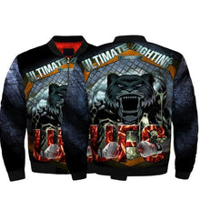 Load image into Gallery viewer, Men UFC Jackets UFC MMA Fighting Fierce Tiger Bomber Jacket Streetwear Flight Coat