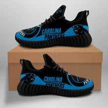 Load image into Gallery viewer, Carolina Panthers Sneakers Big Logo Yeezy Shoes
