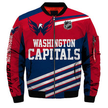 Load image into Gallery viewer, Washington Capitals Bomber Jackets 3D Full-zip Jackets
